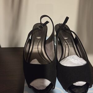 Elegant Black Slingback Heels